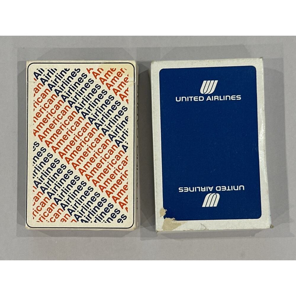 Vintage American Airlines 1970's/United Airlines 1985 Playing Cards Decks